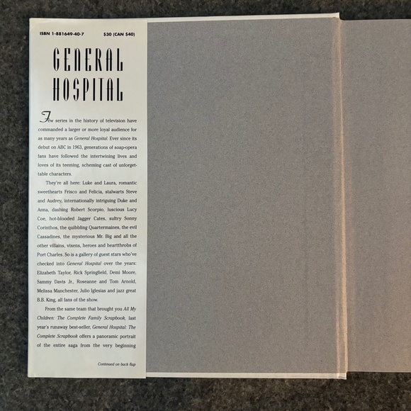 GENERAL HOSPITAL 1995 The Complete Scrapbook by Gary Warner Longmeadow Press - Picture 2 of 16